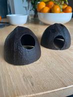 2 halve kokosnoten, Dieren en Toebehoren, Vissen | Aquaria en Toebehoren, Ophalen of Verzenden, Gebruikt, Plant(en), Steen of Hout