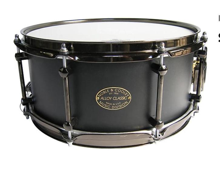 Noble & Cooley 13x6 Snare Drum - Zwart Aluminium, Muziek en Instrumenten, Drumstellen en Slagwerk, Zo goed als nieuw, Overige merken
