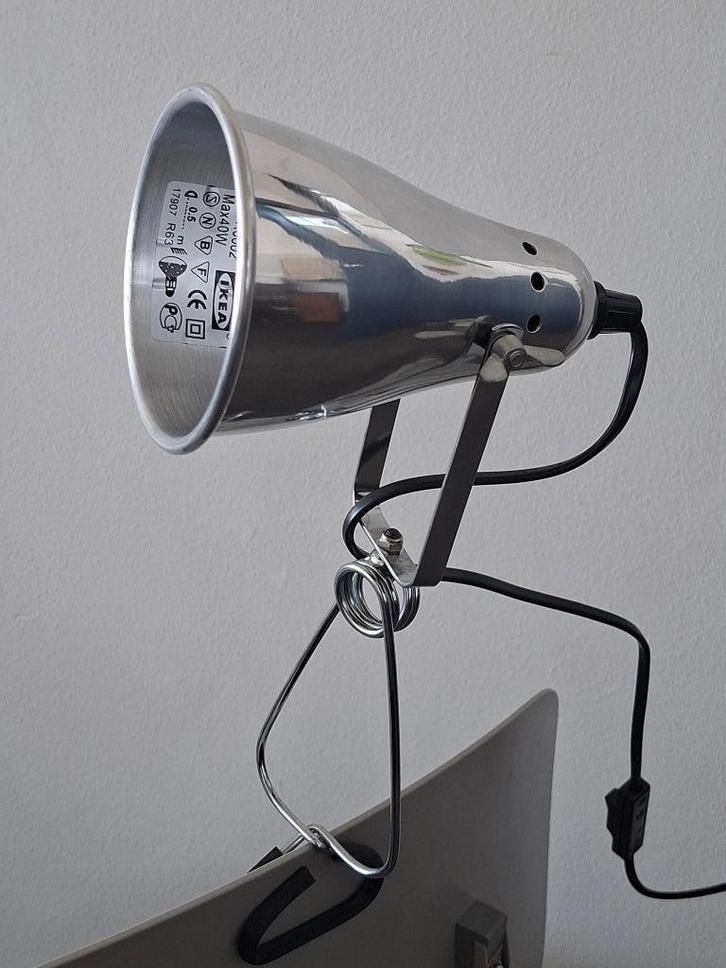 vintage Ikea wandlampje, klemlamp, spot K9601 jaren 90, Huis en Inrichting, Lampen | Spots, Zo goed als nieuw, Plafondspot of Wandspot