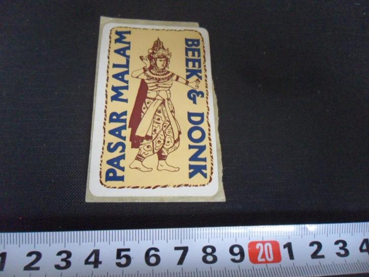 sticker Beek & Donk Pasar Malam, Verzamelen, Stickers, Zo goed als nieuw, Bedrijf of Vereniging, Ophalen