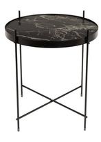 Zuiver bijzettafel met marmerlook glasplaat, Huis en Inrichting, Tafels | Bijzettafels, Minder dan 55 cm, Rond, Tijdloos, Ophalen