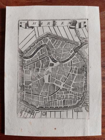 3 / Stadplattegrond van Harlem Haarlem gravure uit 1706 beschikbaar voor biedingen