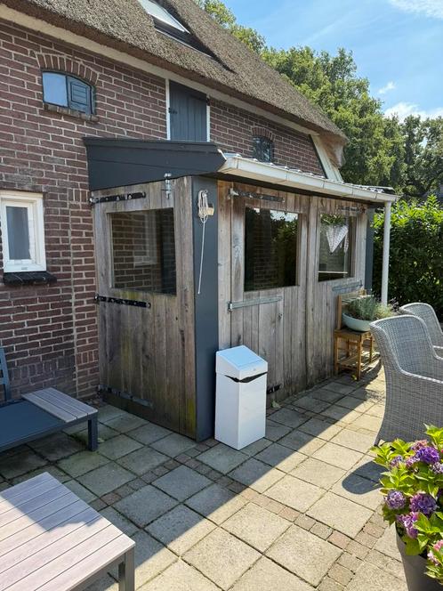 Eiken tuindeuren/openslaande deuren voor overkapping/schuur, Tuin en Terras, Overkappingen, Gebruikt, Overige typen, Ophalen