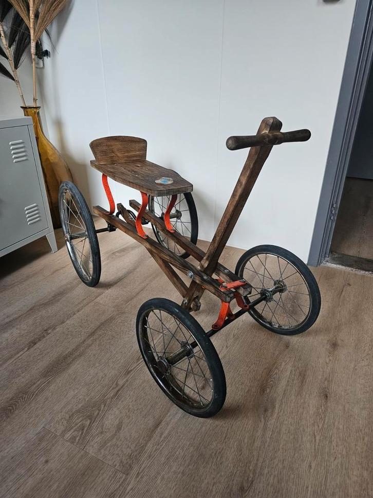 Vintage Houten Loopauto Vliegende Hollander, Kinderen en Baby's, Speelgoed | Babyspeelgoed, Gebruikt, Overige typen, Ophalen