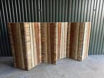 Vintage roomdivider / kamerscherm biezen - 2 beschikbaar, Ophalen, Gebruikt, X, X