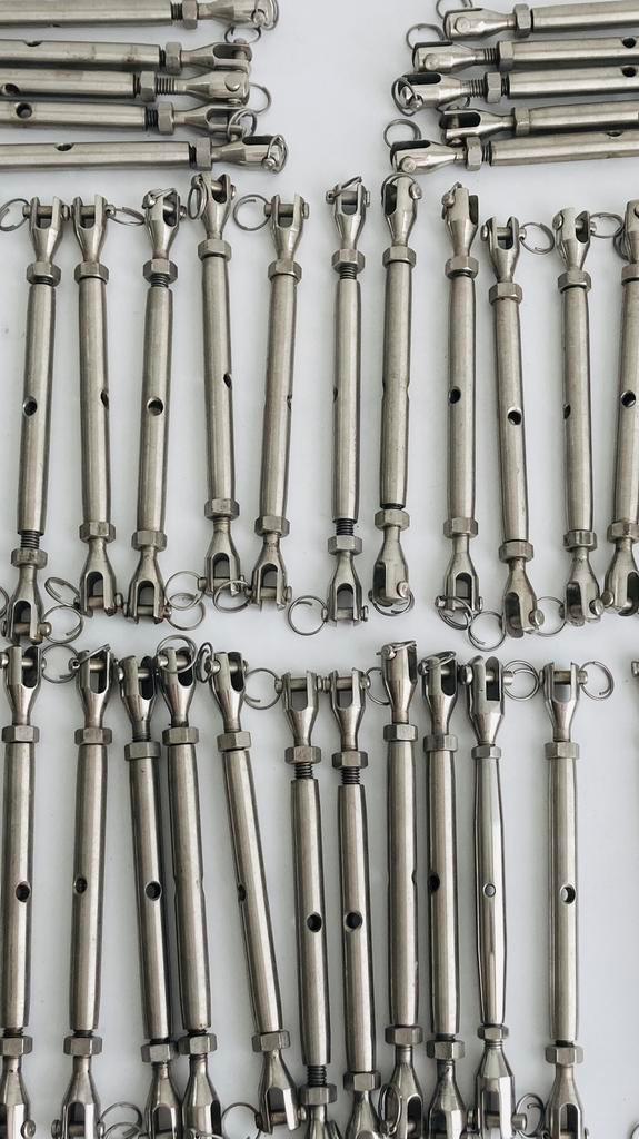 Wantspanner nieuw M8 RVS, 30 stuks, vork: 7 mm, kabelspanner, Watersport en Boten, Bootonderdelen, Nieuw, Tuigage en Masten, Zeilboot of Motorboot