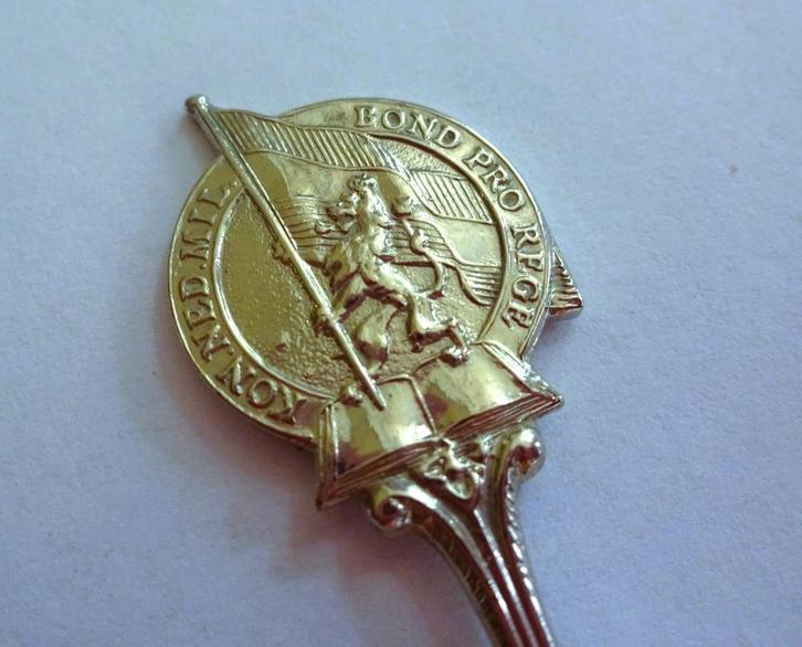 Verzilverd Thee Lepeltje Koninklijke Militaire Bond Pro Rege, Antiek en Kunst, Antiek | Bestek, Verzenden