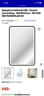 Spiegel badkamer met led Aurlane, Ophalen, Minder dan 50 cm, Overige typen, Nieuw