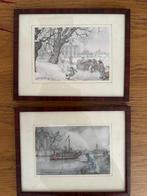 2 ANTON PIECK schilderijen klassiek / antiek ingelijst, Ophalen of Verzenden
