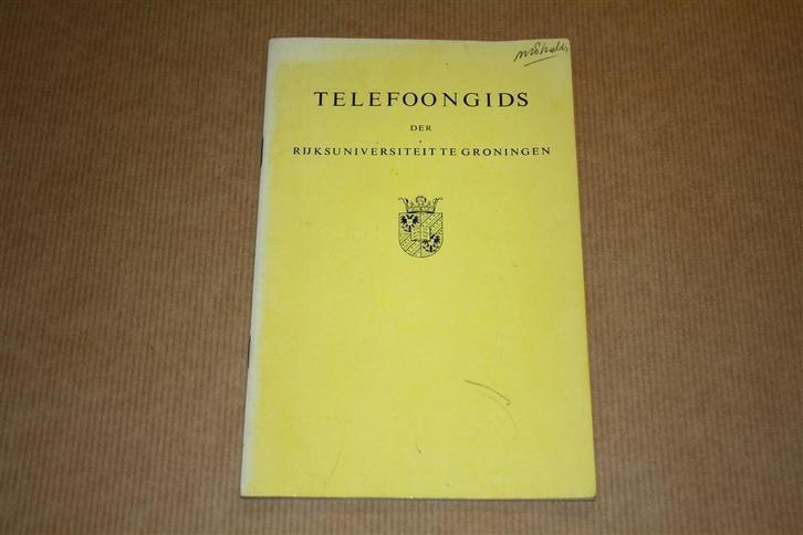 Telefoongids Universiteit Groningen 1967 - W.F. Hermans, Boeken, Literatuur, Gelezen, Ophalen of Verzenden