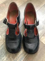 Vintage  Donkerblauwe Leren T-Band Schoenen, Kleding | Dames, Schoenen, Blauw, Zo goed als nieuw, Sandalen of Muiltjes, Ophalen of Verzenden