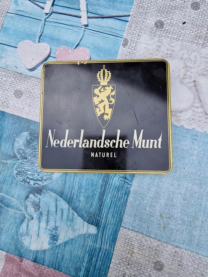 Nederlandsche Munt Naturel Blikken Doos Vintage, Antiek en Kunst, Antiek | Overige Antiek, Ophalen of Verzenden