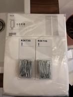 IKEA HILJA Gordijnen wit + RIKTIG ophanghaken, Huis en Inrichting, 100 tot 150 cm, 200 cm of meer, Wit, Nieuw