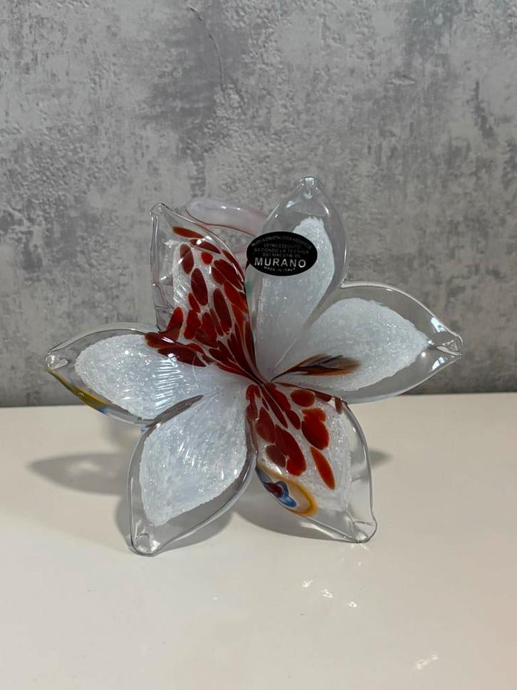 Murano Glas Bloem - Prachtig Decoratief Stuk, Antiek en Kunst, Antiek | Glas en Kristal, Ophalen