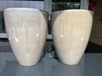 Mooie nette beige/taupe kleirige potten, Ophalen of Verzenden