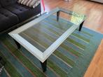 Leolux glazen salontafel, Ophalen, Gebruikt, 100 tot 150 cm, 50 tot 100 cm