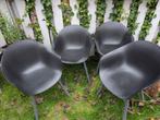 4 Tuinstoelen - Overcompleet!, Huis en Inrichting, Stoelen, Ophalen, Gebruikt, Zwart, Vier