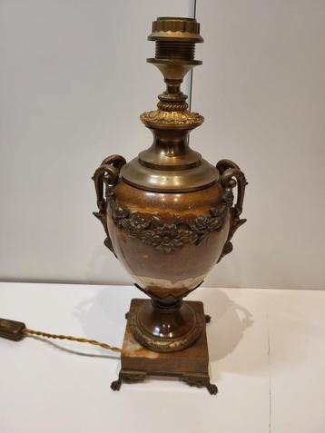 Antieke Lampvoet - Brons & Marmer - Eind 19e Eeuw beschikbaar voor biedingen