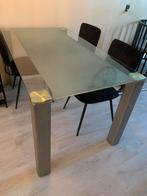 Glazen Eettafel  Gratis af te halen!!, Huis en Inrichting, Tafels | Eettafels, Ophalen, Gebruikt, 100 tot 150 cm, 50 tot 100 cm