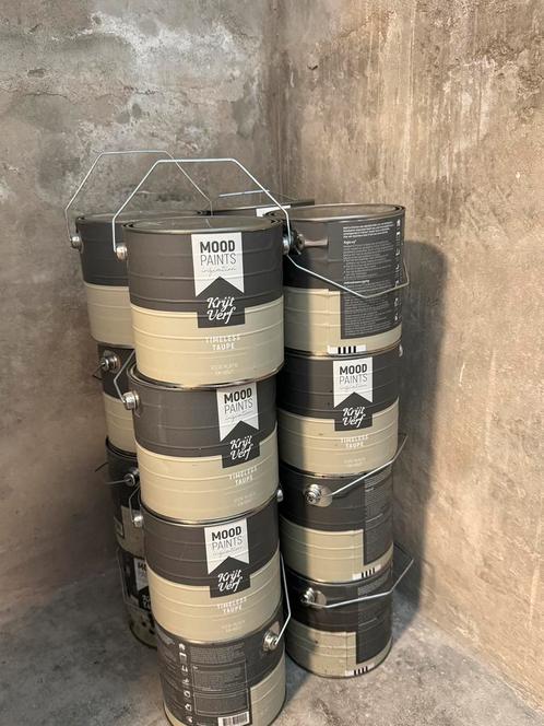 Taupe/Beige muurverf mat! 40L 320m2, Doe-het-zelf en Verbouw, Verf, Beits en Lak, Nieuw, Verf, Minder dan 5 liter, Beige, Ophalen of Verzenden