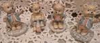Vintage porseleinen beren beelden 4st zie foto's afmt 4a6cm, Verzamelen, Beren en Cherished Teddies, Ophalen of Verzenden, Gebruikt