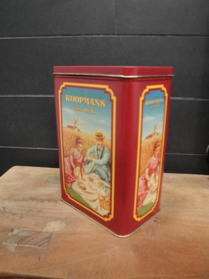 LEUK VINTAGE "KOOPMANS" BLIK, Verzamelen, Blikken, Gebruikt, Overige, Ophalen of Verzenden