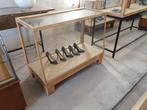 vintage toonbank vitrine met eiken parket, Ophalen