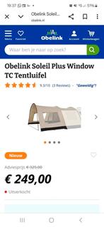GEZOCHT! Obelink Soleil Plus Window TC Tentluifel, Caravans en Kamperen, Tenten, Ophalen, Zo goed als nieuw