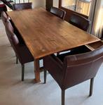 Eikenhouten eettafel met 6 stoelen, Huis en Inrichting, Complete eetkamers, Ophalen, Gebruikt, Eikenhout, 6 tot 8 stoelen