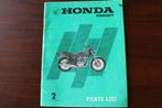 Honda CB500T 1975 motorcycle parts list CB 500 Twin, Motoren, Ophalen of Verzenden, Honda