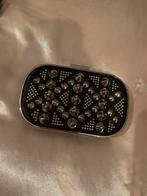 ALDO clutch tasje zwart satijn gouden studs, Sieraden, Tassen en Uiterlijk, Ophalen of Verzenden, Zo goed als nieuw, Zwart, Overige materialen
