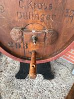 Antiek houten wijnvat inclusief standaard, Ophalen