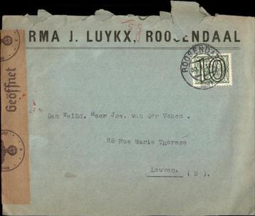 Roosendaal - Luykx - Leuven - Censuur - 1941 beschikbaar voor biedingen