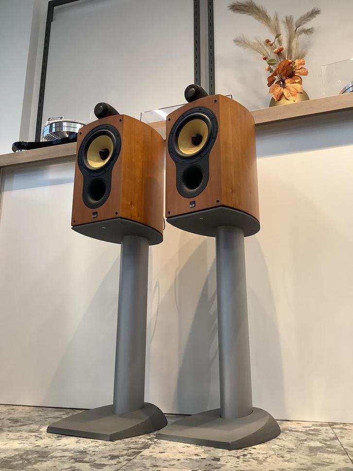 B&W 805 S met originele stands, Audio, Tv en Foto, Luidsprekers, Gebruikt, Front, Rear of Stereo speakers, 120 watt of meer, Bowers & Wilkins (B&W)