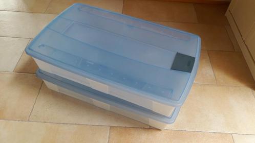 2 grote KETER opbergboxen met deksel (voor onder je bed), Doe-het-zelf en Verbouw, Kratten en Dozen, Gebruikt, Bak of Kist, 75 tot 100 cm