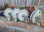 Grote rollager gelagerde harde kunststof zwenkwielen 2+2., 100 liter of meer, Ophalen of Verzenden, Zo goed als nieuw, Steekwagen