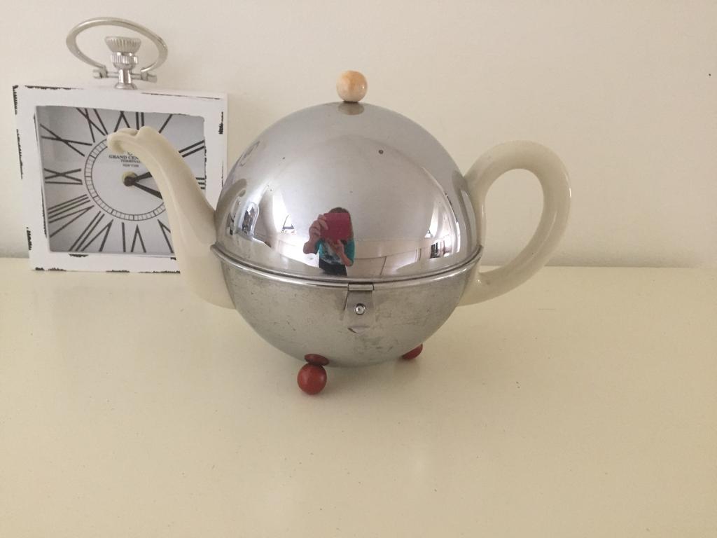 Een Bauscher Weiden theepot met metalen warmhoudmantelz, Antiek en Kunst, Ophalen of Verzenden