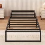 Bedframe 90x200 mat zwart. 3 stuks in doos., Ophalen, 90 cm, Eenpersoons, Zwart