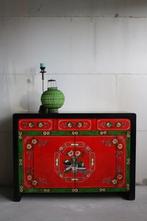 Kleurrijk Beschilderd Dressoir Kast Bohemian Landelijk Uniek, 100 tot 150 cm, Nieuw, Kleurrijk Uniek Oosters Landelijk Vintage Style Chinees Stoer