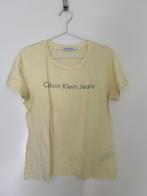 Calvin Klein Jeans Geel T-shirt Maat L, Geel, Maat 42/44 (L), Ophalen of Verzenden, Korte mouw