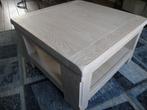 Bijzttafel Eikenhout vierkant 70 cm x 70 cm  hoog 40 cm, Ophalen, 50 tot 100 cm, 50 tot 100 cm, Zo goed als nieuw