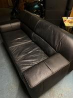 Mooie zwarte bank, Huis en Inrichting, Banken | Bankstellen, Ophalen, Gebruikt, 75 tot 100 cm, Leer