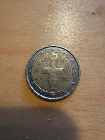 2 euro munt Cyprus 2008 zeldzaam beschikbaar voor biedingen