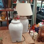 Witte Stenen Lampen Set, Gebruikt, Rustiek, Ophalen of Verzenden, Stof