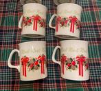 Noel by a candleflair 4 stuks kerstbekers kerstmokken, Ophalen of Verzenden, Zo goed als nieuw, Overige stijlen, Kop(pen) en/of Schotel(s)