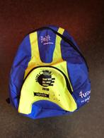 Een blauw gele rugzak met reflectie banden., Overige merken, Minder dan 30 cm, 25 tot 40 cm, Ophalen of Verzenden