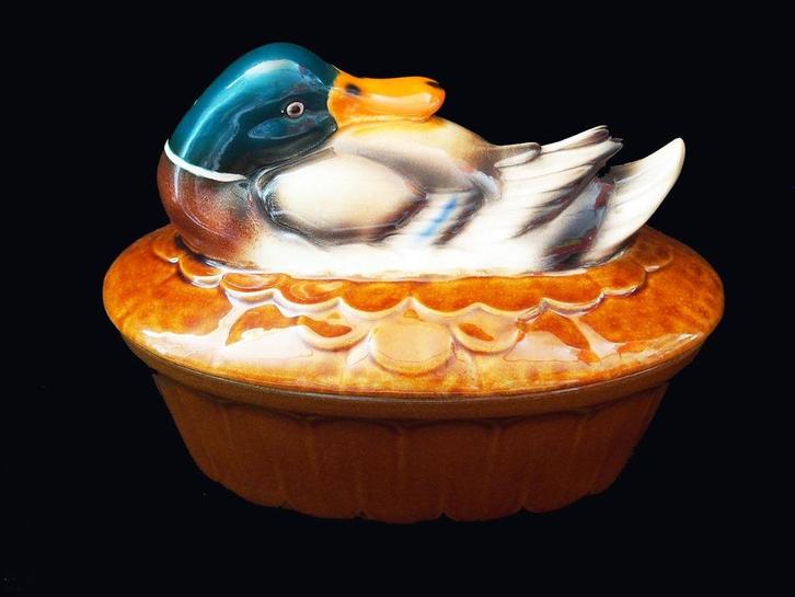 Goebel eend patepot terrine zeldzaam collectors item 25x17cm, Antiek en Kunst, Curiosa en Brocante, Ophalen of Verzenden