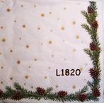 Servetten decoupage/bullet journal – randje kerstgroen L1820, Verzenden, Nieuw, Materiaal