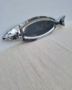 XXL RVS zilveren visservies serveerschaal borrelplank, Antiek en Kunst, Ophalen