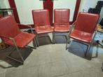 4 buisstoelen, Ophalen of Verzenden, Rood, Twee
